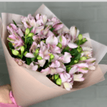 Pastel Alstroemeria Wonder Sweet Bouquet for Weddings | Goshen Flower UAE