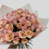 Iridescent Mother of Pearl Roses bouquet with blush and pearl tones, arranged for luxury Dubai weddings and events.