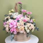 Blush Elegance Grandeur Box – Luxury Pink Floral Arrangement in Dubai