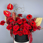 Crimson Majesty Hatbox Arrangement United Arab Emirates