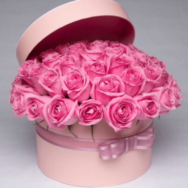 Pink roses Box flowers dubai