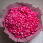 Pink Peony Rose Bouquet - Cerise