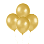 Glossy 4 Gold Rubber Balloons for Dubai Celebrations – Luxurious Party Decor