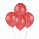 Vibrant 4 Red Rubber Balloons for Birthdays, Parties, and Events in Dubai – Classic Celebration Decor