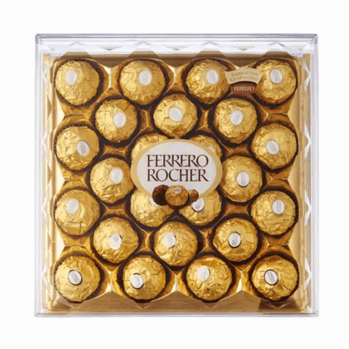 Ferrero Rocher chocolates paired with fresh flowers for luxury gifts in Dubai