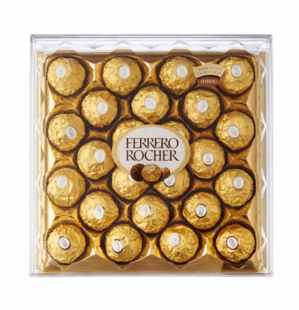 Ferrero Rocher chocolates paired with fresh flowers for luxury gifts in Dubai